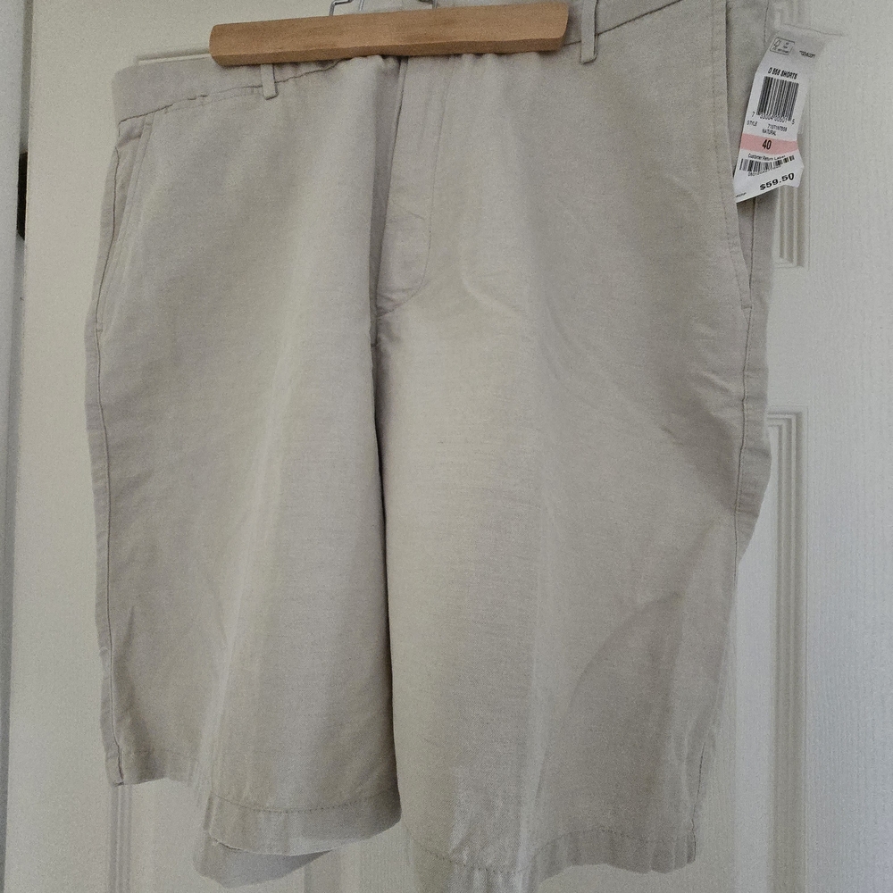 Tasso Elba Tan Flat Front Shorts